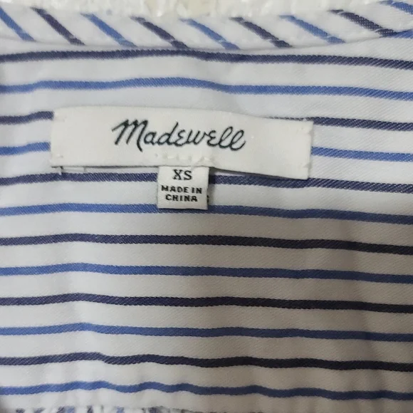 Madewell Blue Stripe Wrap Blouse - Women's - Picture 7 of 10